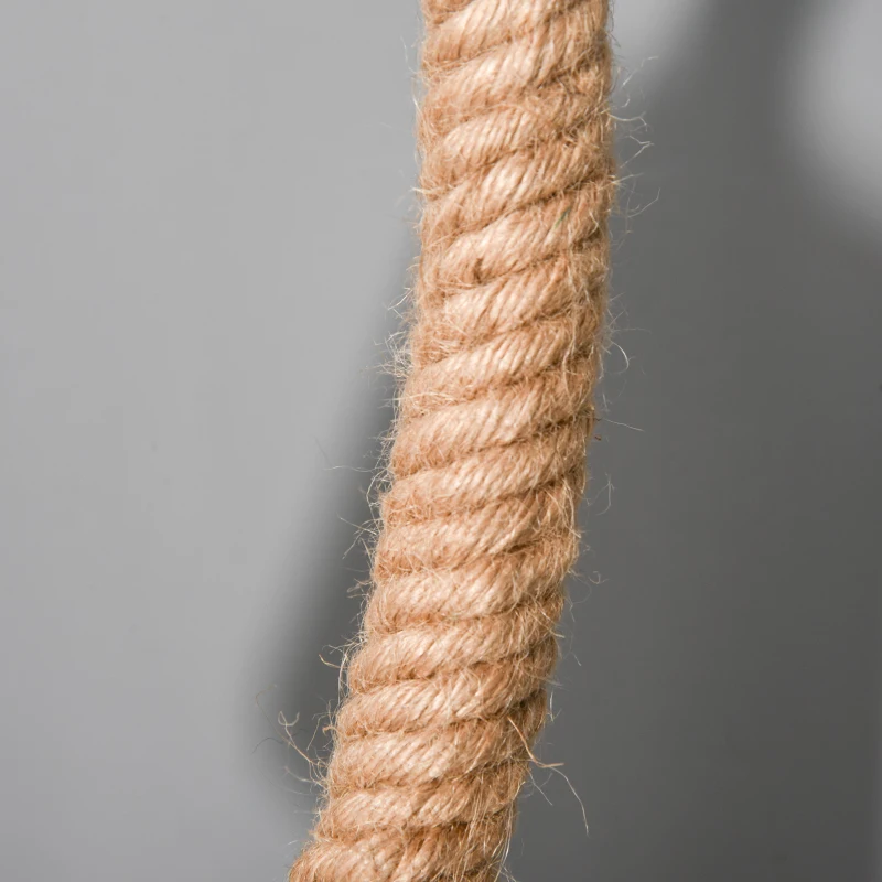 HOMCOM Lampa stołowa z podstawą z liny konopnej