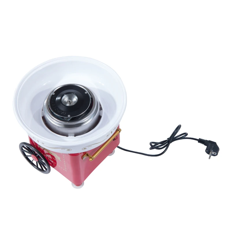 HOMCOM Suikerspinmachine suikerspinapparaat suikerspin machine 450 watt roze/rood