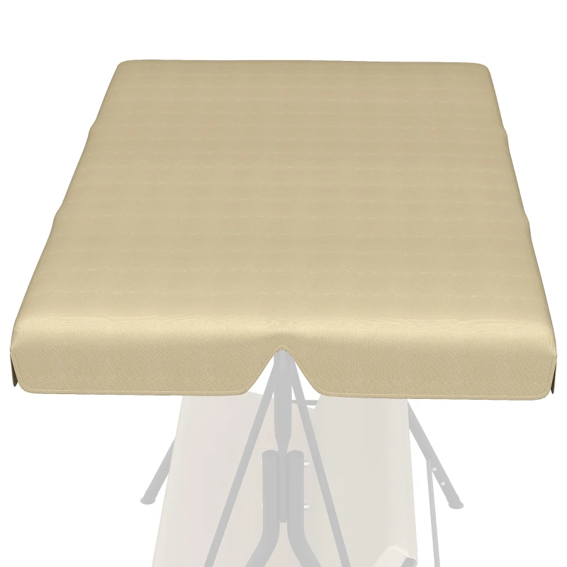 Outsunny Toldo de Repuesto para Balancín de 3 Plazas Techo Universal para Columpio de Jardín 156x117x15 cm Beige