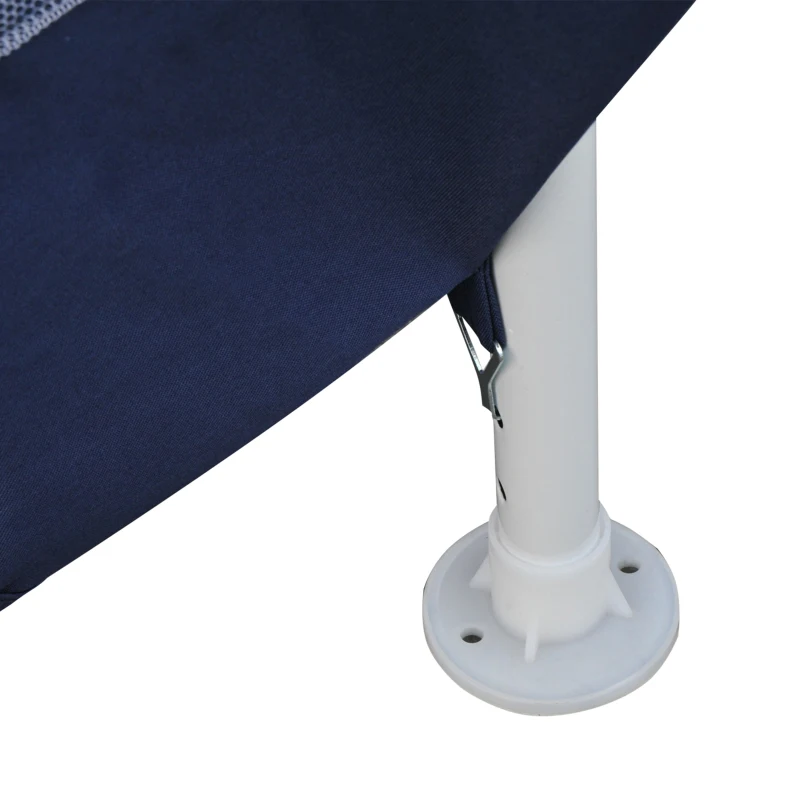 Outsunny Tenda Hexagonal Tenda de Jardim com Rede Mosquiteira Portas com Zíper e Orifícios de Drenagem 197x250 cm Azul