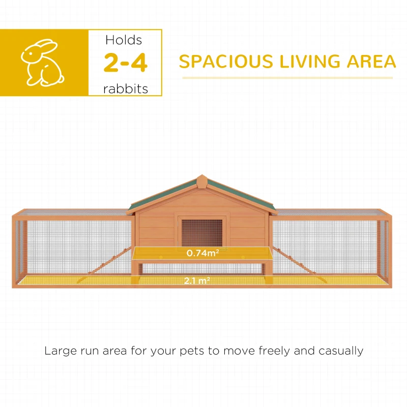 PawHut Wooden Animal Cage W/ Ramp-Golden Red