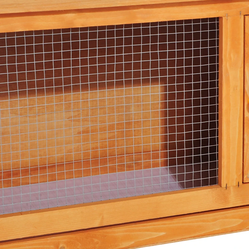 PawHut Rabbit Hutch Outdoor Guinea Pig Hutch Bunny Cage Shelter Outdoor, 90 x 45 x 65cm
