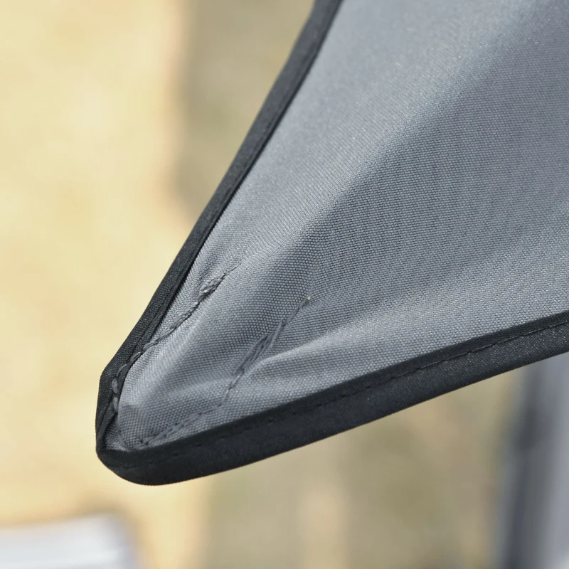 Outsunny Patio Rocking Chaise Lounge Rocking Bed with Canopy Cushion Headrest Pillow