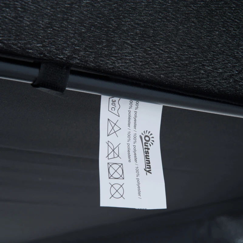 Outsunny Hammock Swing Chair, 3-Seater, Adjustable-Black