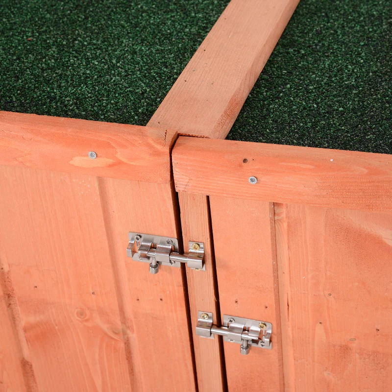 Outsunny Wooden Garden Storage Shed Tool Cabinet Double Door 128x50x90cm