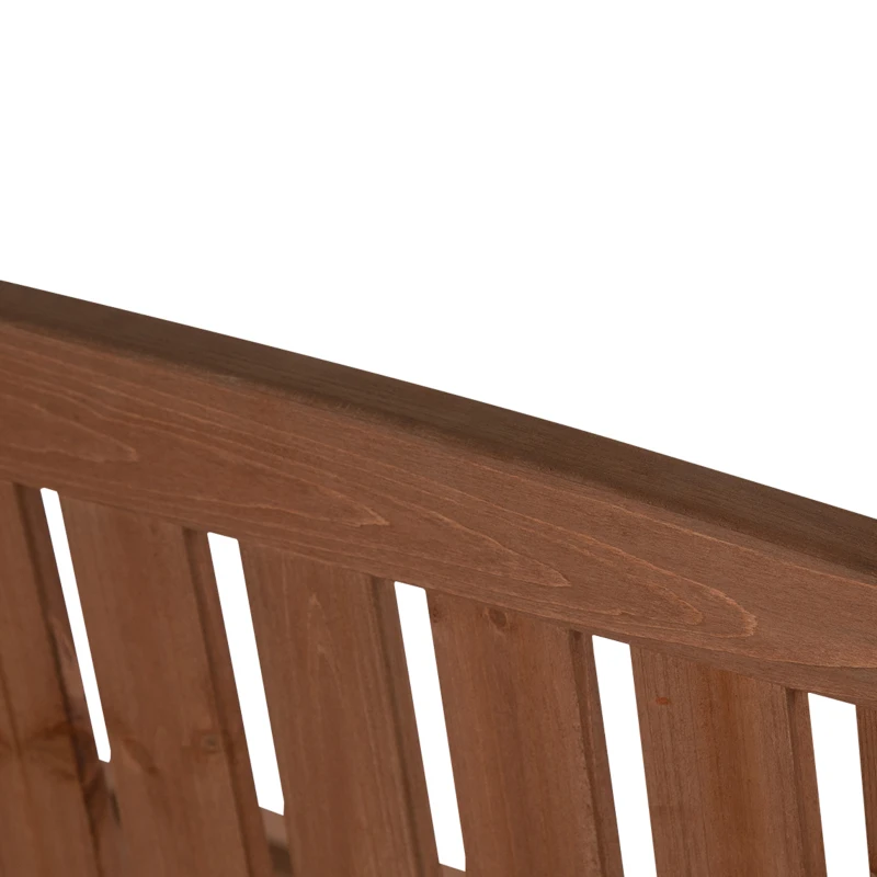 Outsunny 2 Seater Wooden Garden Swing Chair Seat Hammock Bench Loveseat Furniture Lounger Bed with Canopy - Green