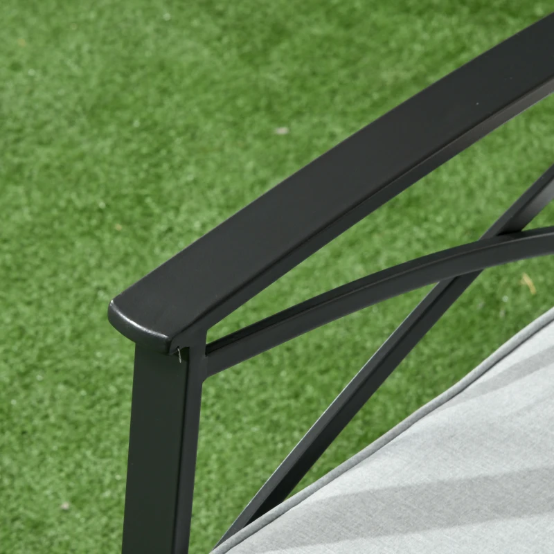 Outsunny Conjunto Mesa y 2 Sillas de Jardín de Ratán Sintético con 2 Cojines Decorativos 46x46x48 cm y 59x71x80 cm Marrón