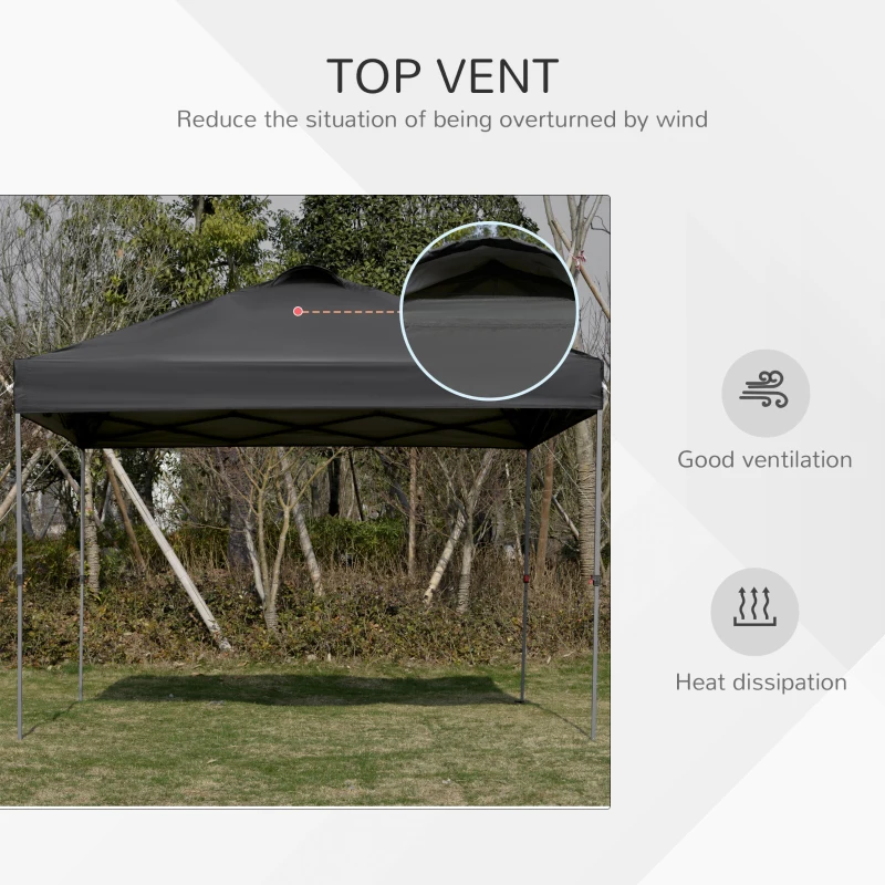 Outsunny 3 x 3m Pop Up Gazebo Black