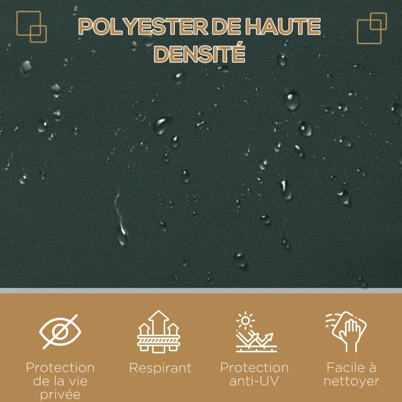 Outsunny Store latéral Brise-Vue paravent rétractable dim. 3L x 2H m Polyester imperméable Anti-UV Haute densité 180 g/m²