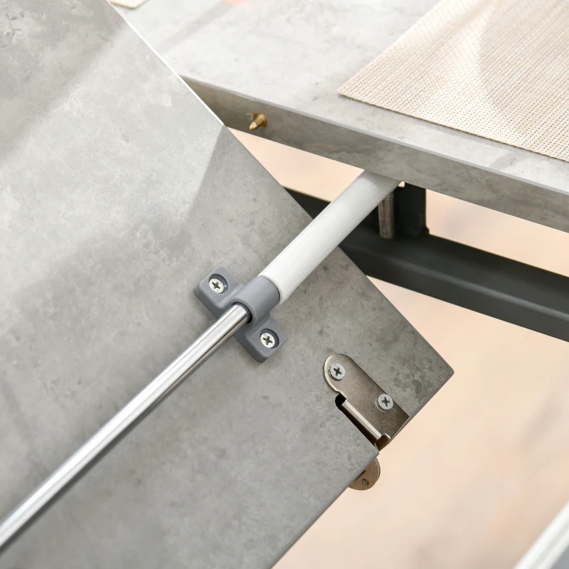 HOMCOM Mesa de Comedor Extensible Mesa de Cocina Rectangular para 4-6 Personas con Patas de Metal y Pies Ajustables Estilo Industrial 160x80x76 cm Gris