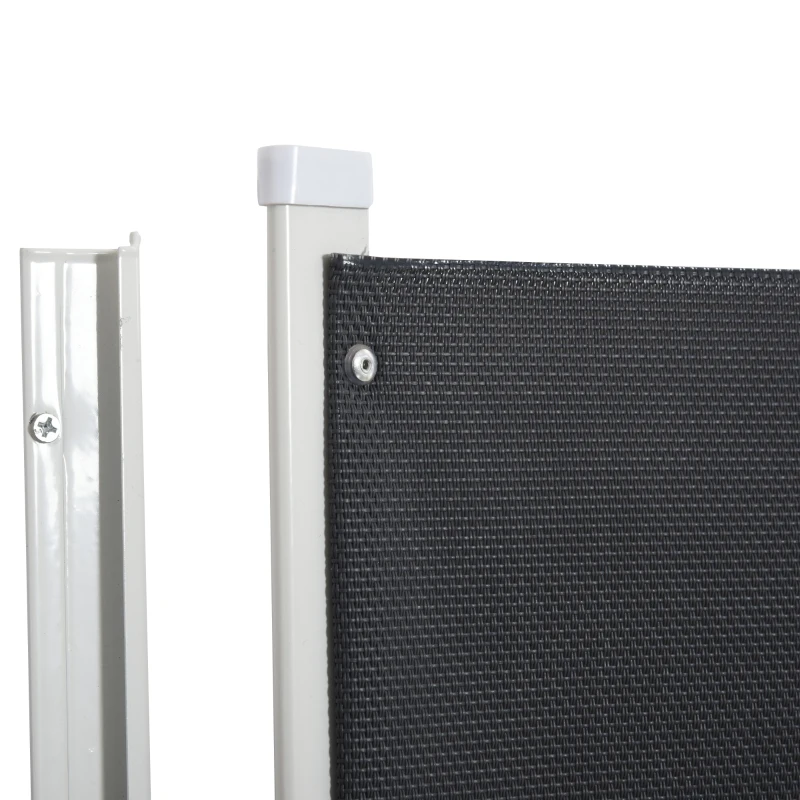 PawHut Barrera Seguridad para Niños Mascotas Valla Seguridad Infantil Retráctil Puertas Seguridad Bebe Perros Mascotas 5.5x82.5x5.5-115cm