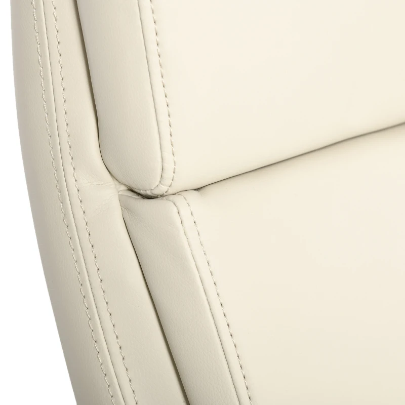 Vinsetto Silla de Oficina Ergonómica y Reclinable con Reposapiés Retráctil para Oficina Estudio 60,5x67x111-121cm Blanco