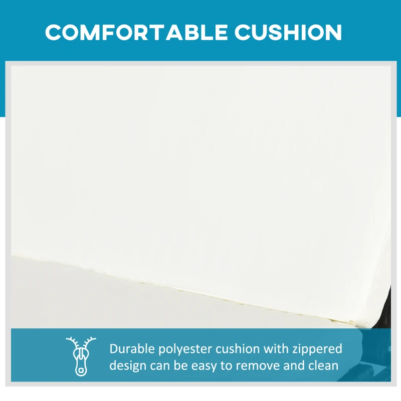 Outsunny PE Rattan Sun Lounger  Single Adjustable Recliner Day Bed with 5cm Thick Cushions Brown