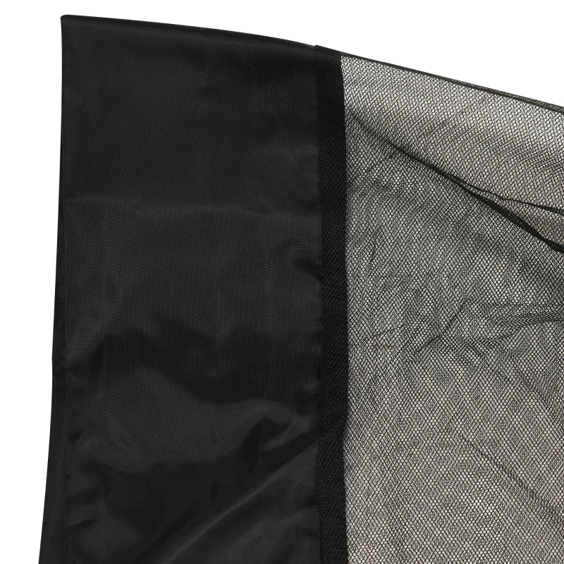 Outsunny Mosquitera para Sombrilla 300x300x240 cm Red para Sombrilla de Malla de Patio con Cremallera Negro