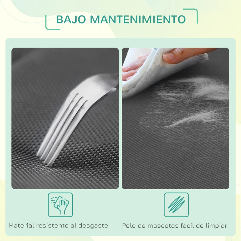 PawHut Cama Elevada para Perros Cama Plegable para Mascotas con Tejido Transpirable para Interior Exterior 111x65,5x19 cm Negro