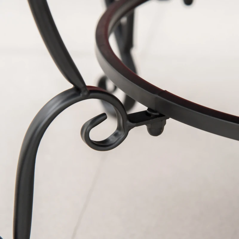 Outsunny Multifunctional 3-in-1 Round Fire Pit 80Lx80Wx41Hcm   with BBQ Grill Fire Poke Patio Firepit Heater Bowl for Backyard Bonfire