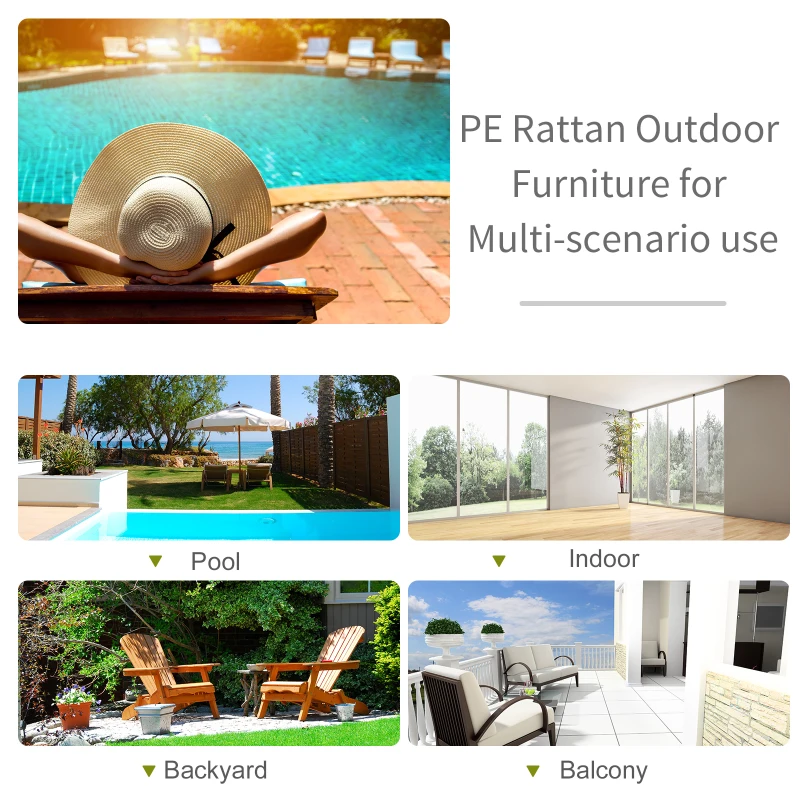 Outsunny Outdoor Foldable PE Rattan Sun Lounger with Soft Padded Cushion, Ergonomic Curved Design Sun Bed for Balcony, Garden, Brown