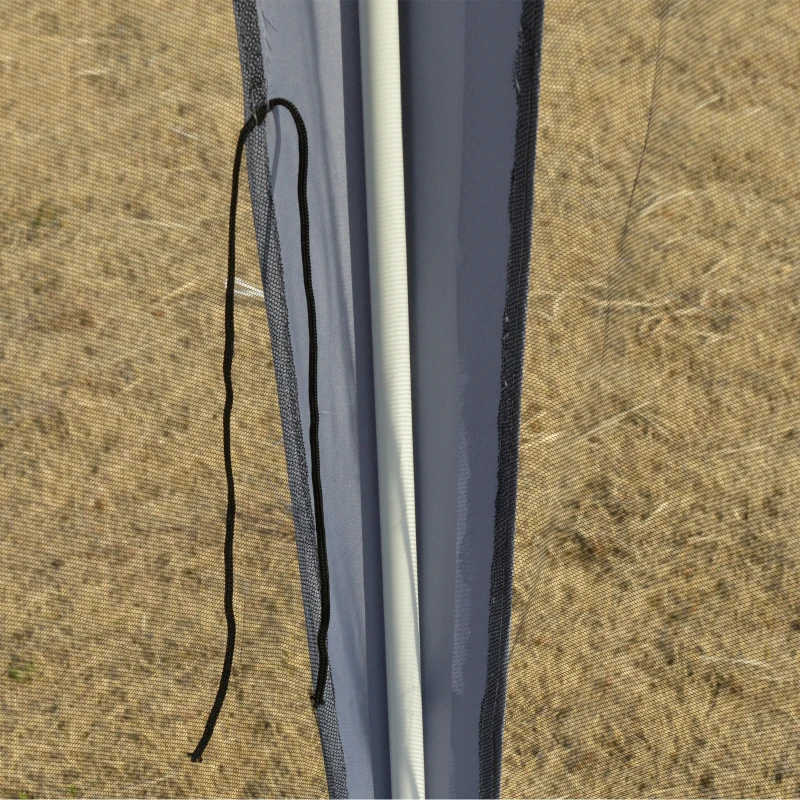 Outsunny 3x3m Outdoor Gazebo Tent W/Mesh Screen Walls-Grey