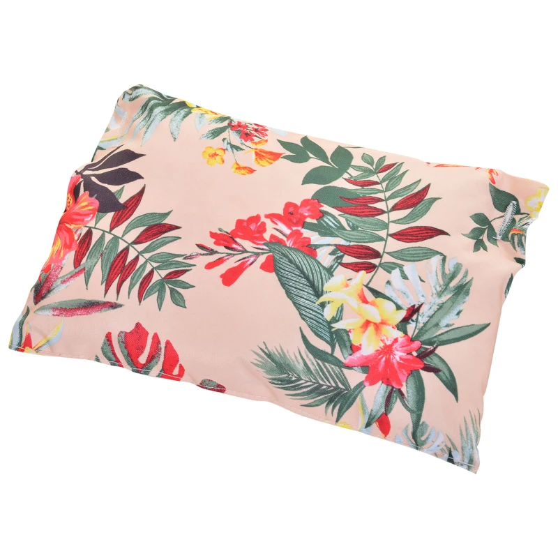 Outsunny 100x106cm Hanging Hammock Chair Safe Rope Frame Pillow Top Bar Bright Floral