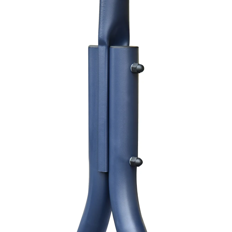 Outsunny Steel 3-Seater Swing Chair w/ Adjustable Canopy Blue