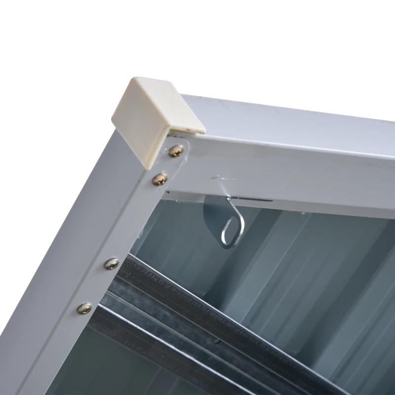 Outsunny 3.2 x 5.1ft Corrugated Steel Two-Bin Storage Shelter - Black