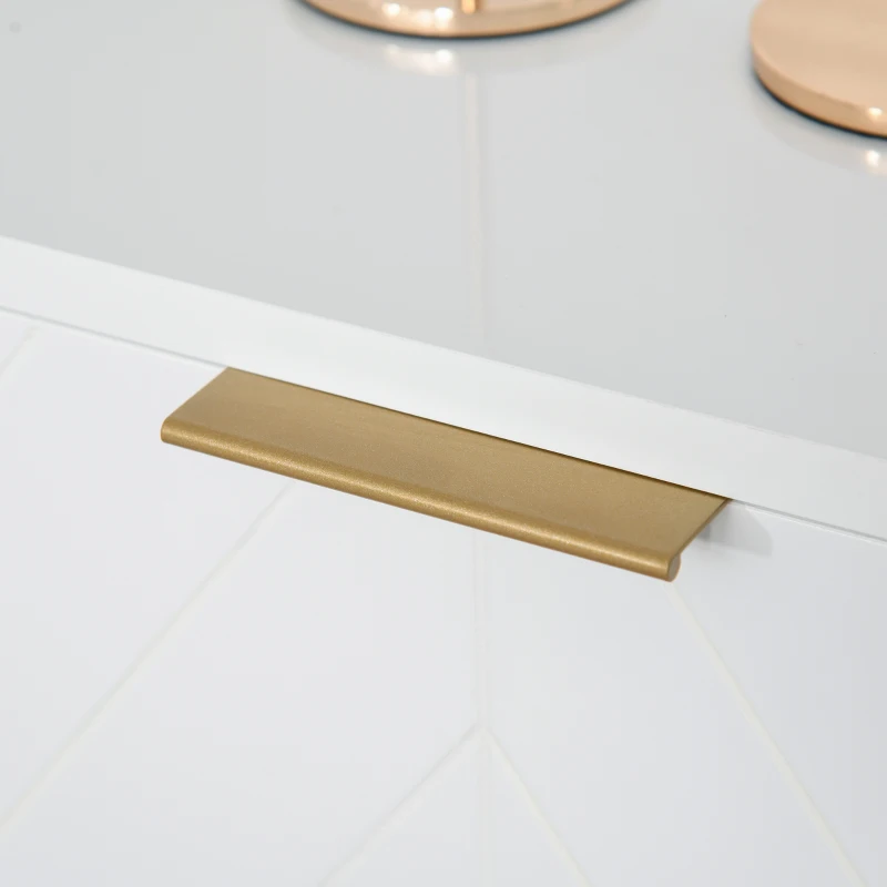 HOMCOM Modern Storage Cabinet Freestanding Cupboard with 3 Drawers for Dining Room, Living Room