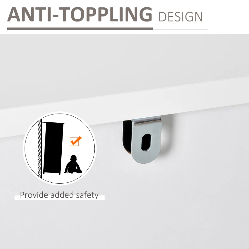 HOMCOM Modern Storage Cabinet Freestanding Cupboard with 3 Drawers for Dining Room, Living Room