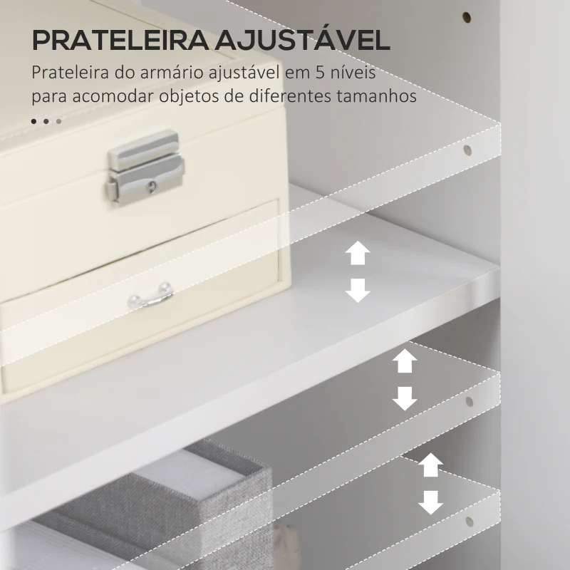 HOMCOM Vitrine Sala de Estar Estante para Livros com Portas de Vidro Prateleira Ajustável e Dobradiças de Fechamento Suave 60x60x116 cm Branco