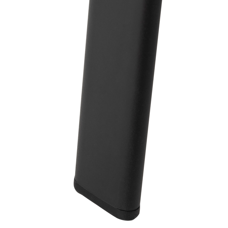 Outsunny Masa de Gradina Rotunda cu Orificiu pentru Umbrela, din Otel si Sticla, Ø106.5x71 cm, Negru