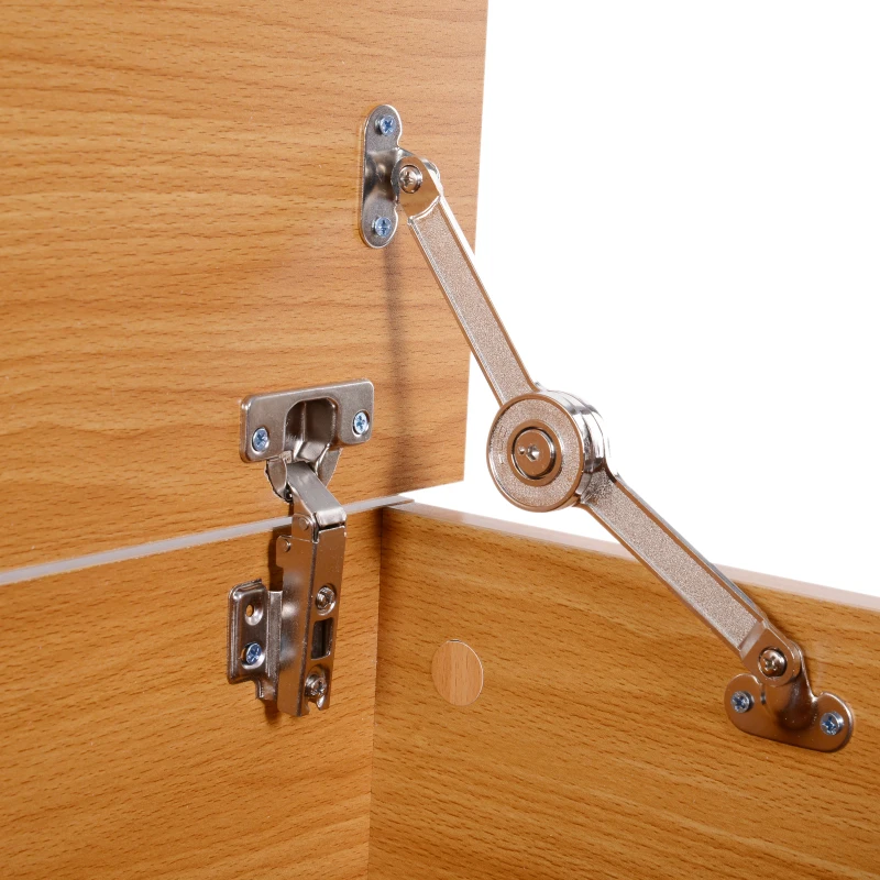 HOMCOM Coffre malle de rangement coffre à jouets dim. 100L x 40l x 40H cm panneaux particules bois clair