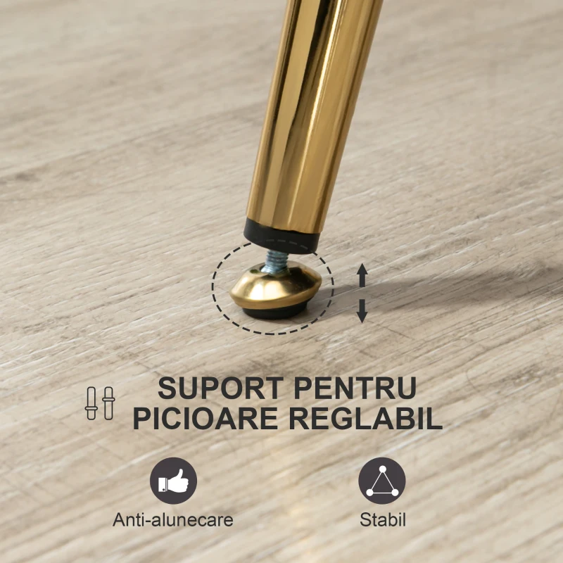 HOMCOM Fotoliu Vintage cu Design din Catifea Gri Fotoliu de Dormitor