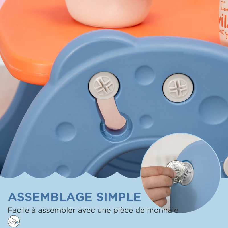 HOMCOM Bureau pupitre pour Enfants 2 Faces avec Tableau Blanc - Table à Dessin - dès 1 ans dim. 65L x 53l x 41H cm