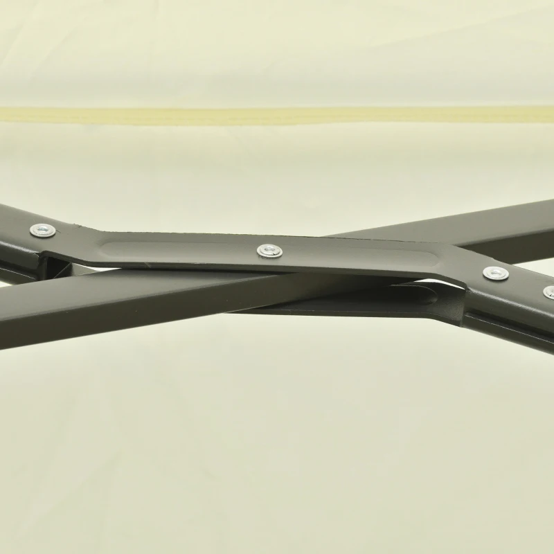 Outsunny Doppelsonnenschirm Ampelschirm Doppelschirm mit Kurbel Verstellbarer Gartenschirm Sonnenschutz Metall Cremeweiß 440 x 270 x 250 cm