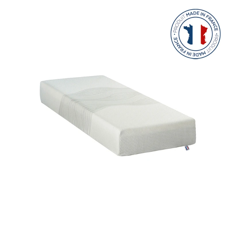 HOMCOM Ensemble matelas mémoire de forme + Sommier à lattes 4 pieds 90 x 190 - 1 personne