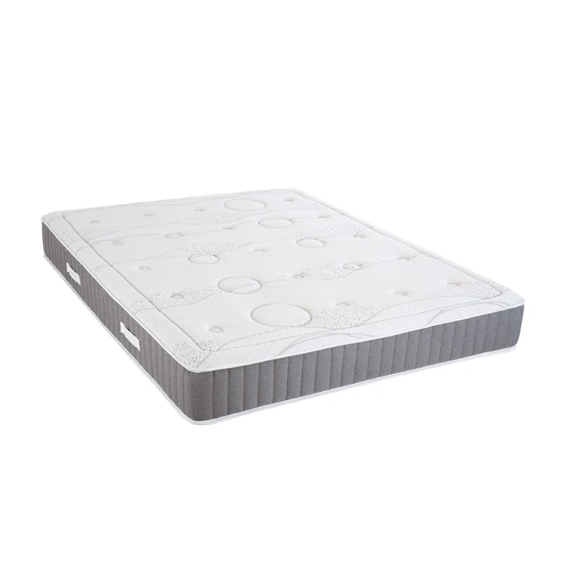 HOMCOM Ensemble matelas mémoire de forme et mousse recyclée 40 kg/m³ 15 cm épaisseur + Sommier à lattes 140 x 190 2 personnes