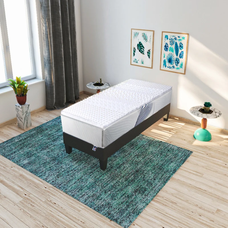HOMCOM Surmatelas 90 x 190 mémoire de forme 4cm d'épaisseur 1 place - fabriqué en France