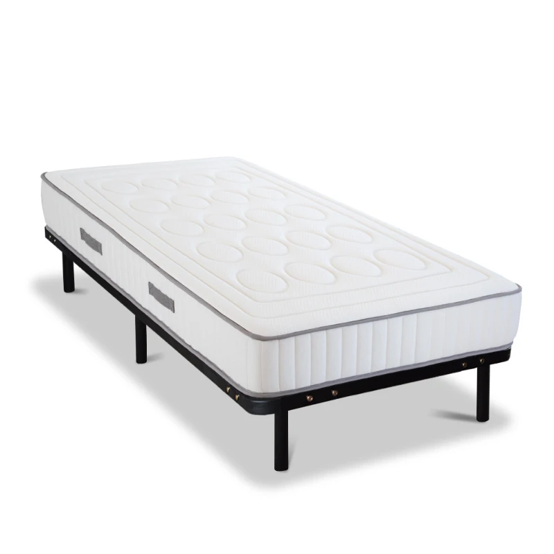 HOMCOM Matelas 90 x 190 - 18 cm d'épaisseur - mousse mémoire de forme et mousse recyclée 40 kg/m³ - 1 place
