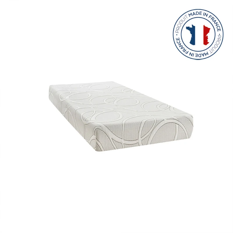 HOMCOM Ensemble matelas mémoire de forme avec microcapsules de gel rafraîchissant + Sommier à lattes 90 x 190 - 1 personne
