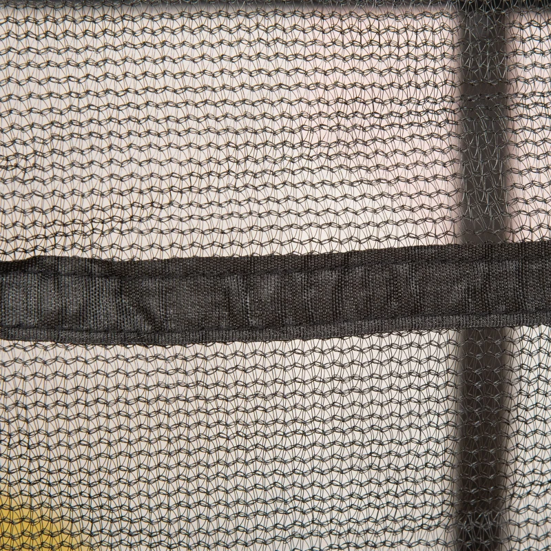 HOMCOM Kindertrampolin, mit Sicherheitsnetz, Randabdeckung, Stahlrahmen, bis 50 kg, 3-10 Jahre, schwarz, Ø160 x 163 cm