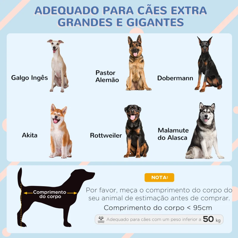 PawHut Casa para Cães com Cobertura Exterior Cama Elevada com Almofada e Janelas de Malha 130x85x95 cm Cinza