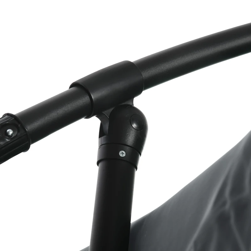 Parasol Outsunny z korbą ręczną i moskitierą, dla 8 osób, obrotowy 360°, 2,95 m x 2,95 m x 2,4 m, zielony