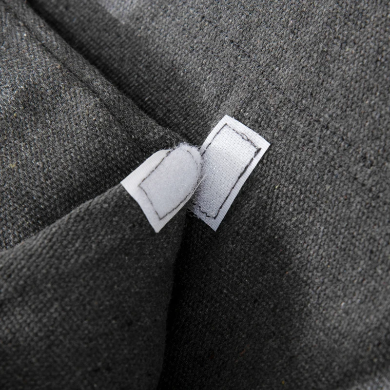 Outsunny Sonnenliege Hängematte Gartenliege, mit Baldachin, wetterbeständig, 240 cm x 92 cm x 148 cm, Dunkelgrau