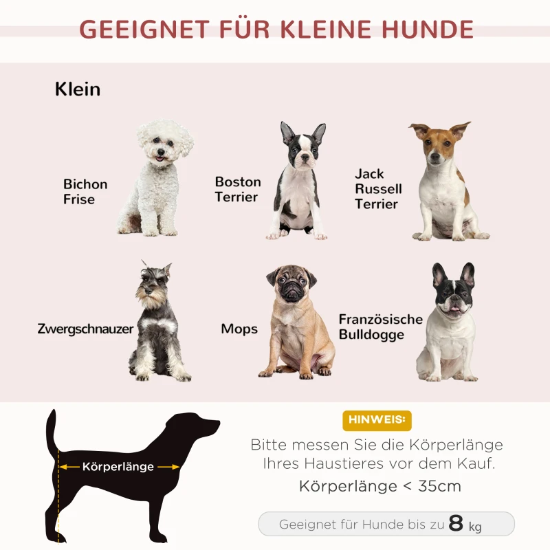 PawHut Hundesofa mit Tierohren Form, Haustiersofa mit Weichem Samtbezug Holzbeinen, Hundebett, Katzensofa, 81 x 53 x 45,5 cm