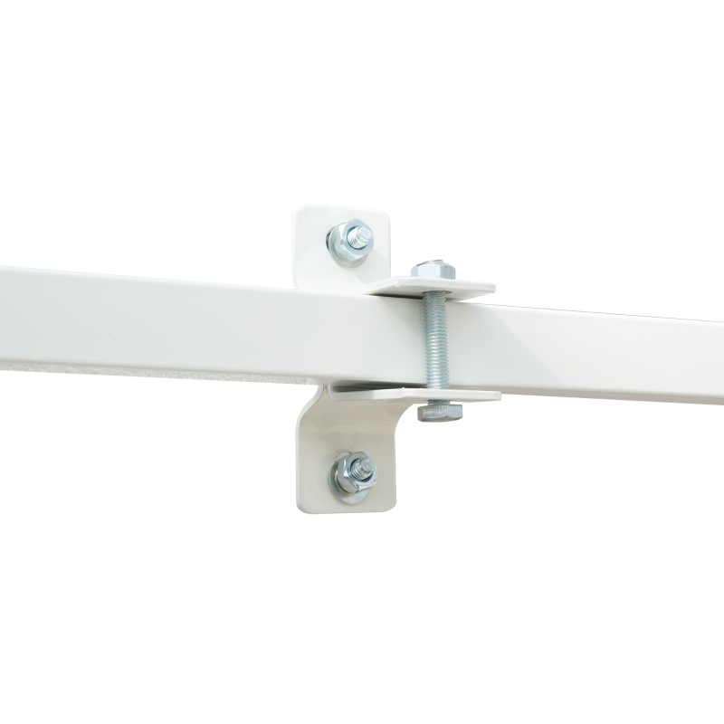 Outsunny Toldo Manual 3,5x2,5 m de Alumínio Toldo de Varanda Pátio com Manivela e Proteção Solar UV para Jardim Exterior Cinza