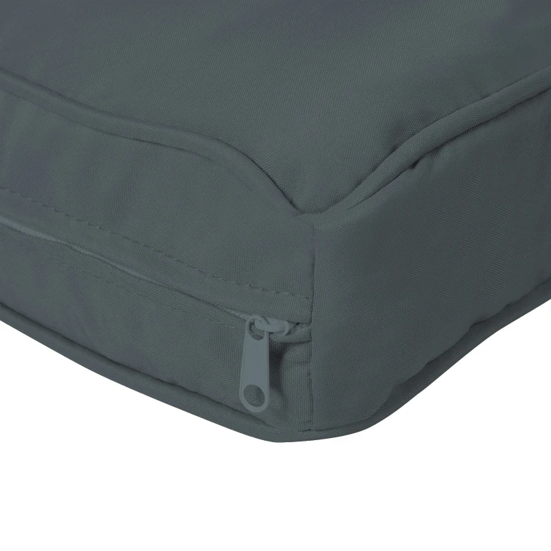 Outsunny Garden Rattan Sofa Cushion Polyester Cover Replacement Outdoor- No Cushion Included, Dark Grey