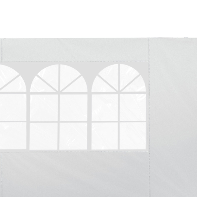 Outsunny 2 Paredes Laterais para Tenda Parede Lateral de Tecido Oxford com 2 Janelas  3x2 m Branco