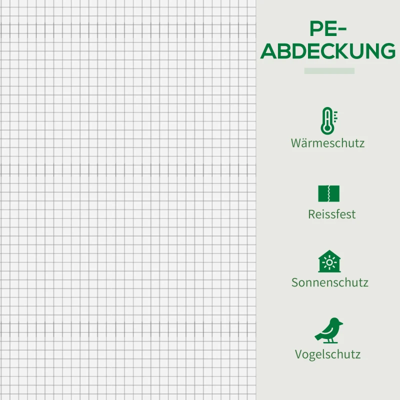 Outsunny Buitenkas, serre met roldeur, tomatenkas met stalen zijraam
