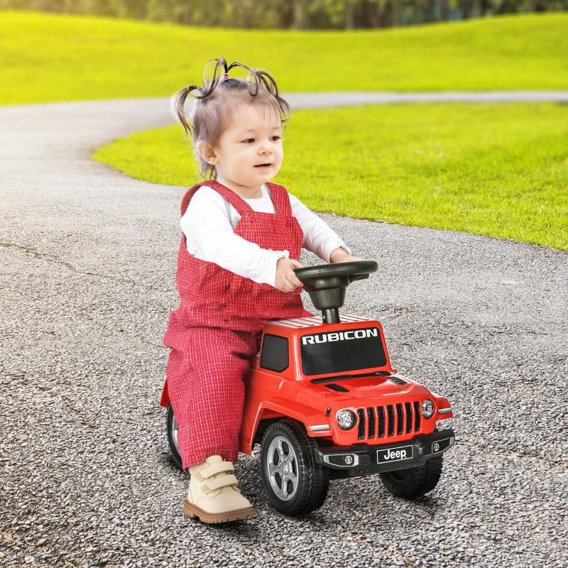 AIYAPLAY zitauto, kinderauto met claxon, kindervoertuig, rood