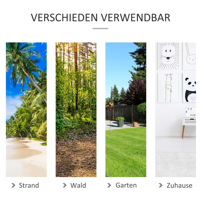 Outsunny HAMAK OGRODOWY WIELOOSOBOWY niebieski