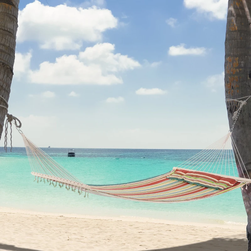 Outsunny hamak dla 2 osób z poduszką, obciążenie do 150 kg